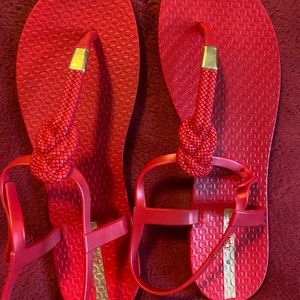 Impanema red sandals brand new size 9